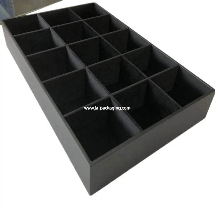 Black Wood Storage Jewelry Tray