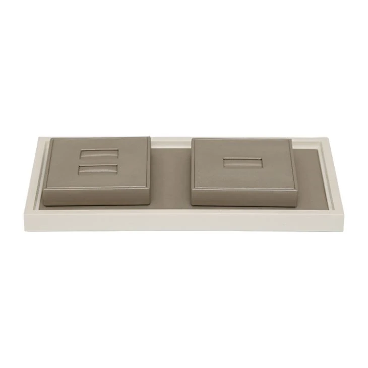 Blanc support de bague avec 2 Inserts de laquage